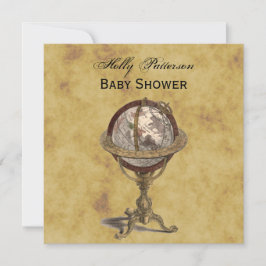 Invitación Globo antiguo, Baby Shower BG SQ con problemas