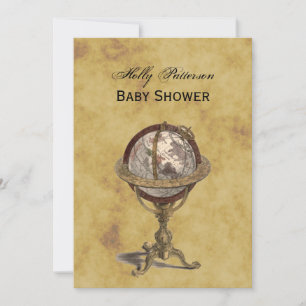 Invitación Globo antiguo, BG V Baby Shower con problemas