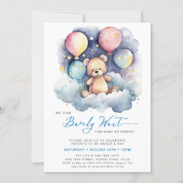 Invitación Globo azul que podemos detener Baby Shower
