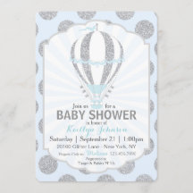 Globo Baby Shower del aire caliente de los azules