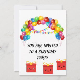 Invitación Globo colorido