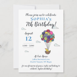 Invitación Globo de aire caliente al cumpleaños del niño