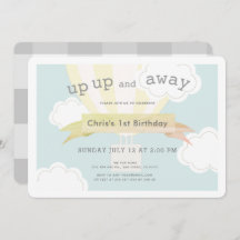 Globo de aire caliente amarillo arriba y lejos 1er