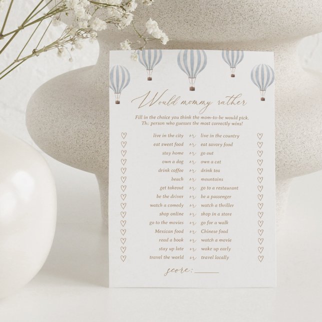 Invitación Globo de aire caliente mami más bien Baby Shower (Subido por el creador)