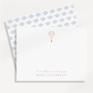 Invitación Globo de aire caliente rosado , desde el vivero de