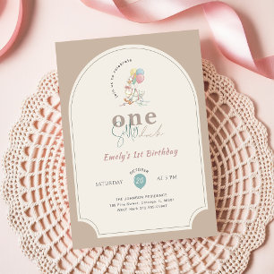 Invitación Globo de lazo rosa divertido Un pato tonto Cumplea