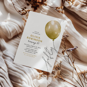 Invitación Globo de Oro de Moda Cumpleaños 50