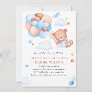 Invitación Globo De Oso De Teddy Que Podemos Esperar A Baby S