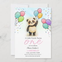Globo de Panda Bebé Adorable Cumpleaños 1 Fiesta R