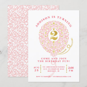 Invitación Globo Elegante de Encaje de Papel de Estaño para C