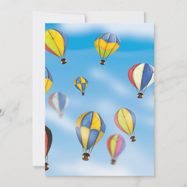 Invitación Globos aerostáticos (Anverso)