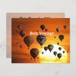 Invitación Globos de aire caliente en vuelo