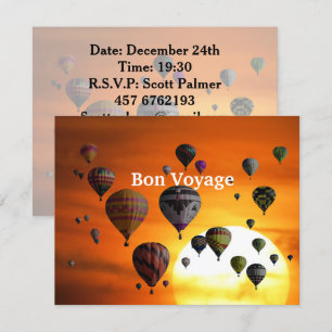 Invitación Globos de aire caliente en vuelo
