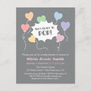 Invitación Globos de Arcoíris Listos para Explotar Shower de