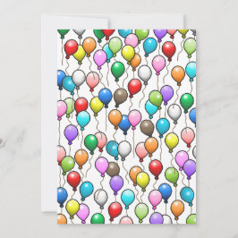 Invitación Globos de Cumpleaños