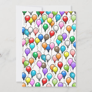 Invitación Globos de cumpleaños