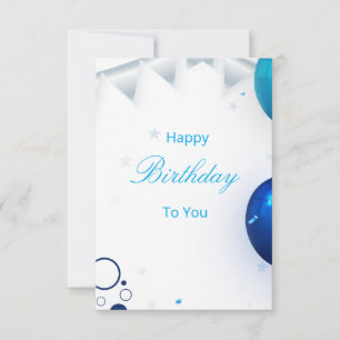 Invitación Globos de cumpleaños número 13 azul marino y dorad