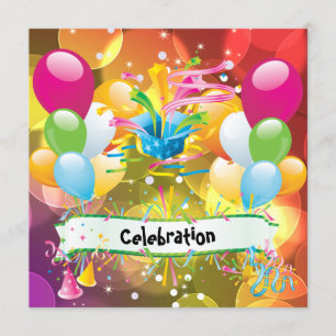 Invitación Globos de diversión para fiestas Corrientes Celebr