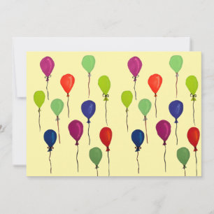 Invitación Globos de fiesta coloridos