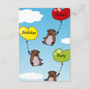 Invitación Globos de hámster, fiesta de cumpleaños personaliz