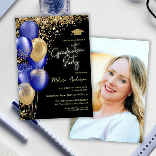 Invitación Globos de la Marina del Partido de la Graduación d