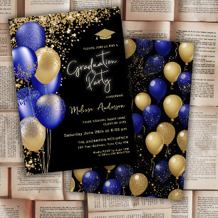 Invitación Globos de la Marina del Partido de la Graduación d