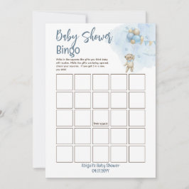 Invitación Globos de Oso Teddy Bear Bearly Wait Baby Shower B