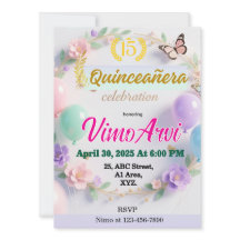 Globos de Pastel y Mariposa Cumpleaños Quinceañera