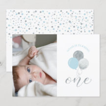 Globos de plata y azul | Niño Fiesta de cumpleaños