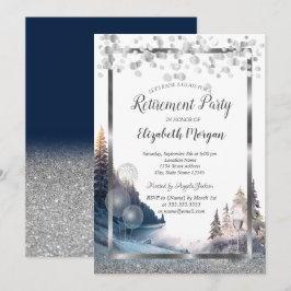 Invitación Globos de vidrio de vino,Jubilación horizontal