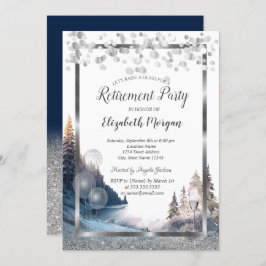 Invitación Globos de vidrio de vino,Jubilación horizontal