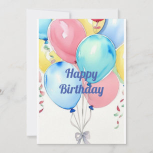 Invitación Globos festivos