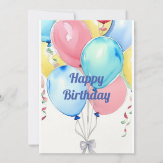 Invitación Globos Festivos 