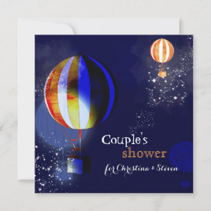 Invitación Globos mágicos de aire caliente Ducha Parejas