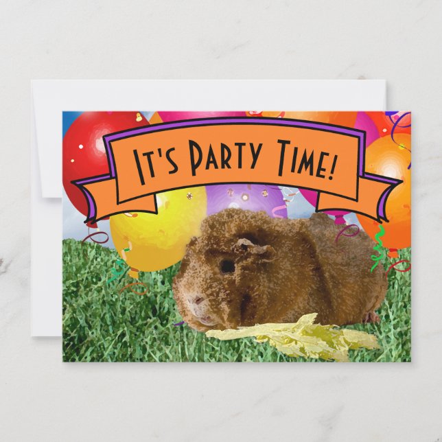 Invitación Globos para la fiesta de cumpleaños número 7 de lo (Anverso)