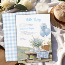 Globos para Parque de Picnic Floral Azul Niño Cump