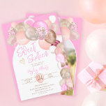 Invitación Globos purpurinas de Arch Boho morado rosa Dulce 1<br><div class="desc">Una invitación rústica de 16 años para los globos purpurinas Boho morado rosa dulce de 16 años, con una acuarela pintada a mano rosa pastel, melocotón, globos de coral, con purpurina de oro y oro rosa y confetti. Un arco de globo sobre un rosa pastel ligeramente editable. ¡Añade tu foto...</div>