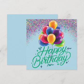 Invitación Globos y Confeti