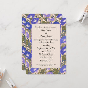 Invitación Gloria de la mañana Art Nouveau para boda