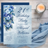 Glorias de la Mañana Elegantes Cumpleaños 21 Azul 