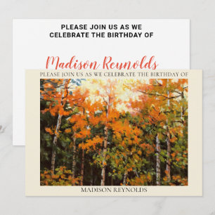 Invitación Glorioso Cumpleaños de Álamos Amarillos Naranjas V