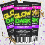 Invitación Glow in the Dark Sweet 16 Party Invitations<br><div class="desc">Super fun,  glow in the dark party invitations for your upcoming celebration.</div>
