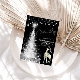 Invitación Glowing Christmas Tree Holiday Party 