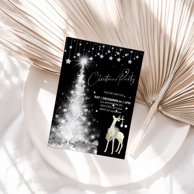 Invitación Glowing Christmas Tree Holiday Party  (Subido por el creador)