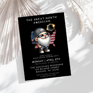 Invitación Gnome 2024 Fiesta de visualización de eclipse sola