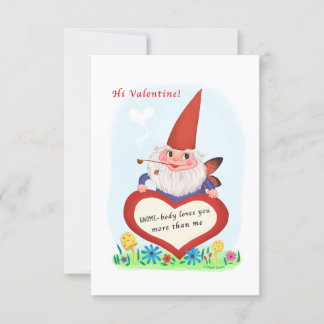 Invitación Gnome Fairy Small Vintage Valentine