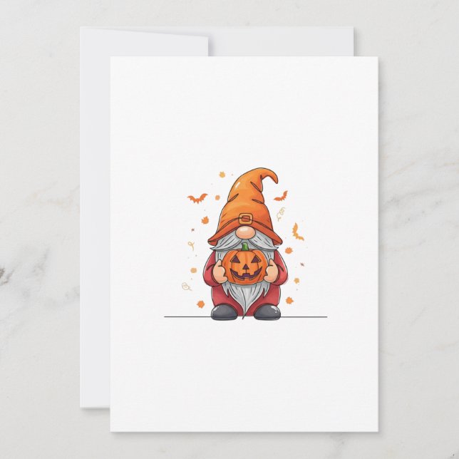 Invitación gnome halloween (Anverso)