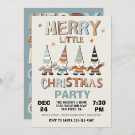 Invitación Gnome Merry Little Navidades Fiesta
