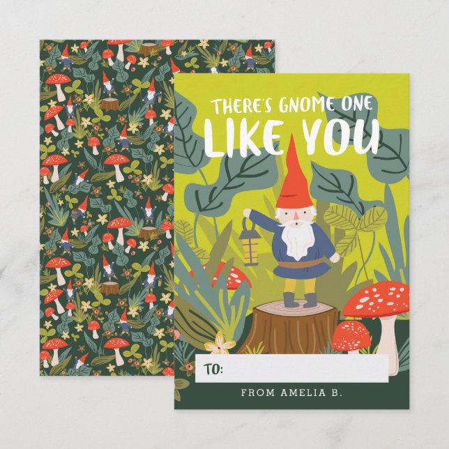 Invitación Gnome One Like You Valentine (Anverso / Reverso)