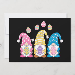 Invitación Gnome Pascua Huevos Coloridos Lindos Fiesta de Pri